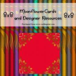 8x8 Gold deco trim Backgrounds