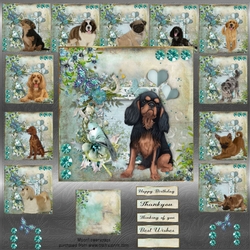 Teal Garden pups Bumper Kit 
