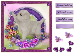8x8 Pansie Garden Pup Maltese
