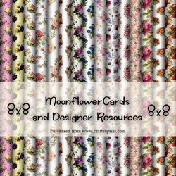 8x8 Vintage Floral Background Kit