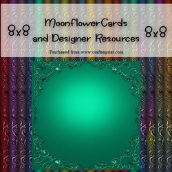 8x8 Metallic Ornamental Corner Background Kit
