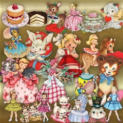 Designer Resource Mixed Vintage Clip Art
