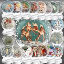 white Snowy Christmas Globes