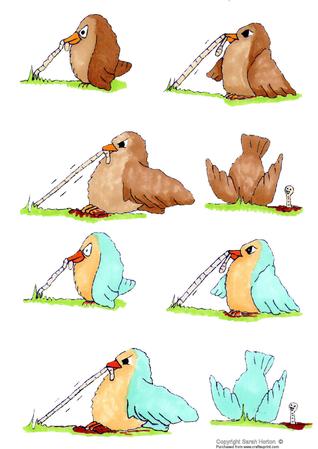 Bird with Worm