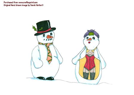 Mr & Mrs Snowman