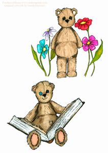 Thread Bear & Book