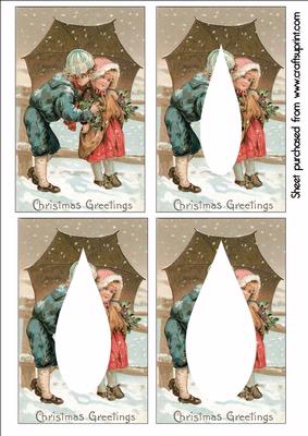 Boy and Girl in the Snow Inverted Pyramid