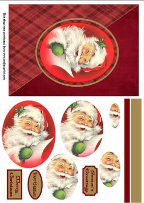 Jolly Santa in Reds and Golds