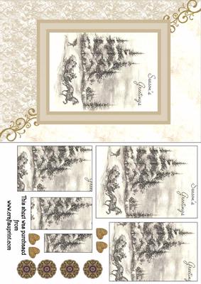 Monochromatic Sleigh Ride in Cream and Black