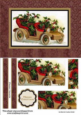 Vintage Christmas Car 2
