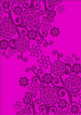Retro Floral in Hot Pink