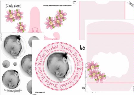 It's a Girl Extra Large Plate Kit