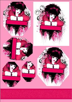 Emo Girl Electric Pink