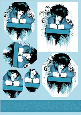 Emo Girl Turquoise
