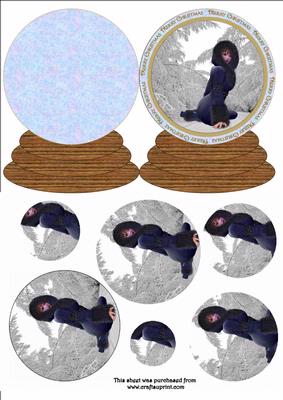 Snow Globe Girl in Snow 2