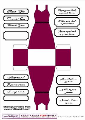 Burgundy Shoestring Giftbag