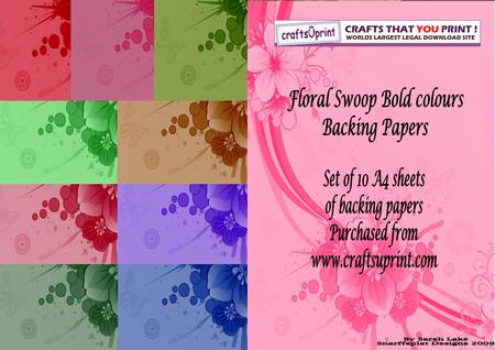 Floral Swoop Backing Papers Set 1