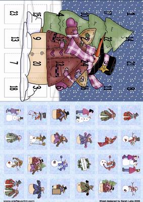 Advent Calendar Card 'snowman'