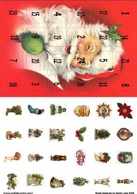 Advent Calendar Card 'santa'