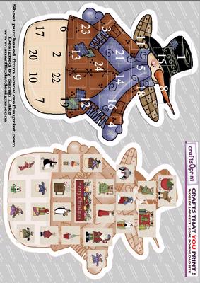 Shaped Snowman Advent Card