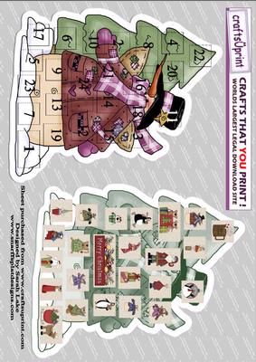 Shaped Snowman Advent Card 2