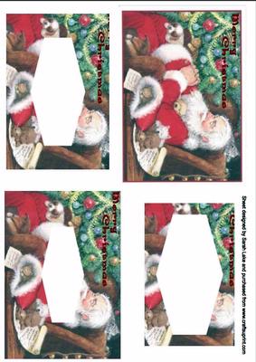 Snoozing Santa Inverted Pyramid