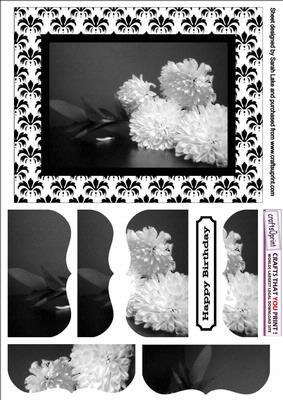 Black and White Flower Contempary