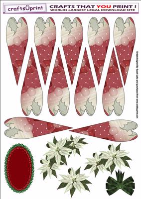 Christmas White Pointsettia Fan
