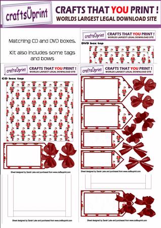 Santa on White Dvd and Cd Gift Boxes