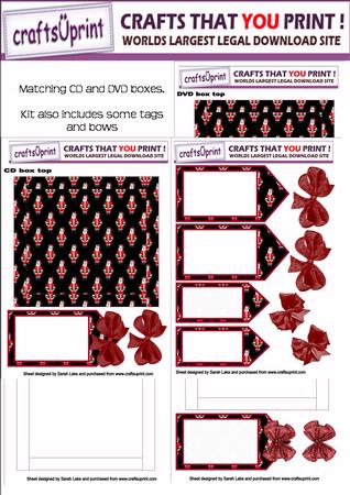 Santa on Black Dvd and Cd Gift Boxes