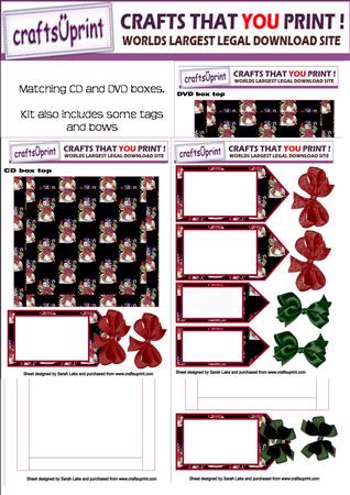 Snowman on Black Dvd and Cd Gift Boxes