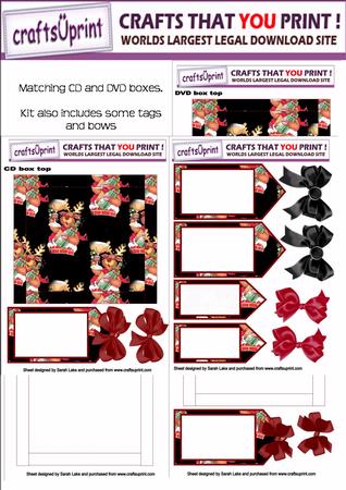 Christmas Cheer on Black Dvd and Cd Gift Boxes