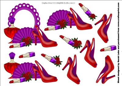 Red and Purple 3D Fashion