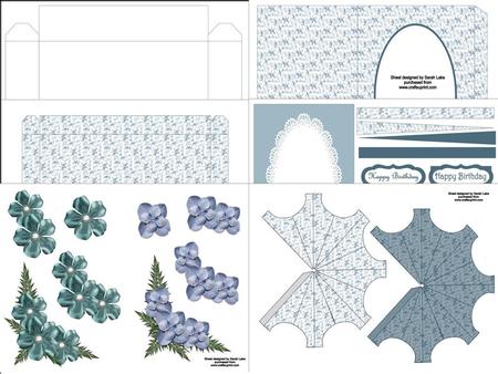 Blue Fern Parasol Pillow Card