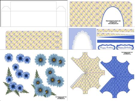 Forget-me-nots Parasol Pillow Card