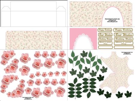 Rose Bud Parasol Pillow Card