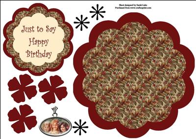 Deep Red Floral
