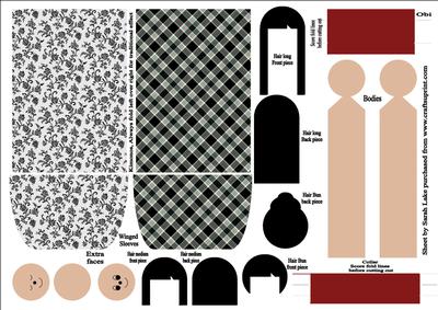 Kimono Paper Folded Doll Black by Design