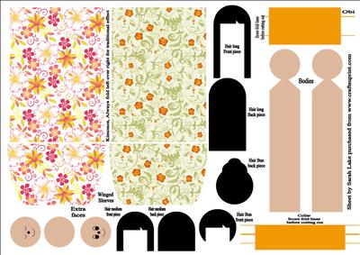 Kimono Paper Folded Doll Twice as Nice