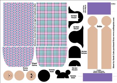 Kimono Paper Folded Doll Modern