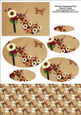 Autumn Shoe Floral Oval