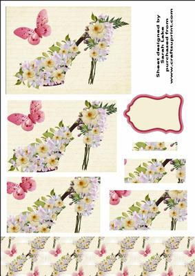 Blossom Shoe Floral Rectangle