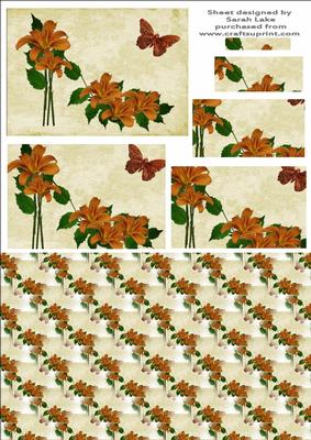 Lily Shoe Floral Rectangle