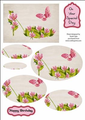 Rose Shoe Floral Oval
