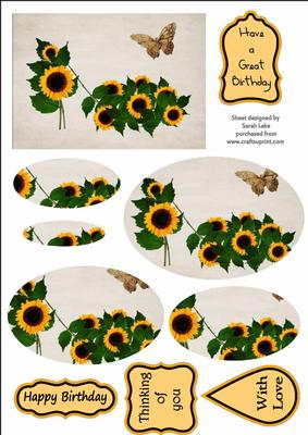 Sunflower Shoe Floral Oval