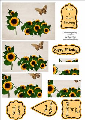 Sunflower Shoe Floral Rectangle