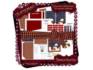 Snowman Sitting Advent Drawers Sets