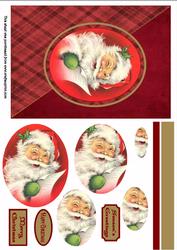 Jolly Santa in Reds and Golds
