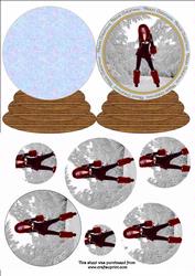 Snow Globe Girl in Snow