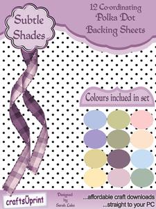 Polka Dot Backing Papers "subtle" 2